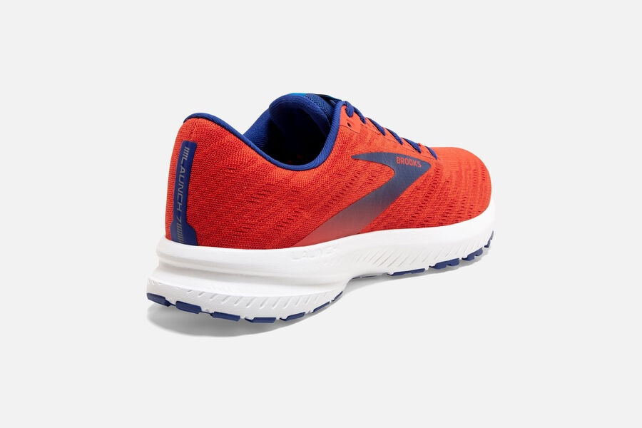 Brooks Launch 7 Road Running Shoes Mens Orange/Blue 093521-CSH